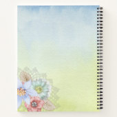 Soft Pastels Waterverf Bloemig Baby shower Notitieboek (Achterkant)