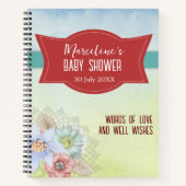 Soft Pastels Waterverf Bloemig Baby shower Notitieboek (Voorkant)
