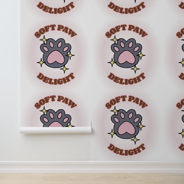 Soft Paw Delight Behang (Applicatie)