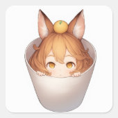 Soft Peaceful Art Vierkante Sticker (Voorkant)