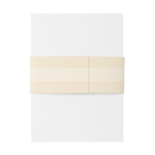 Soft peach beige monogram uitnodigingen wikkel (Achterkant Voorbeeld)