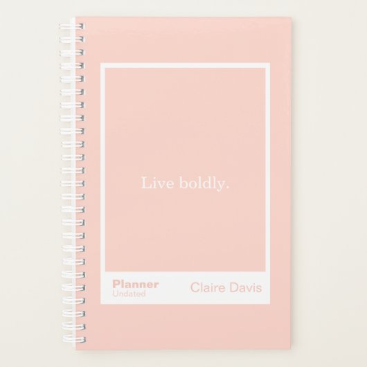 Soft Peach Block Quote | Fully Customizable Planner (Voorkant)