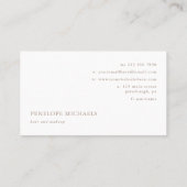 Soft Peach Blush en wit kleurenblok Visitekaartje (Achterkant)