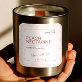 Soft Peach Boho Melkachtige Kraft Kaars Etiketten