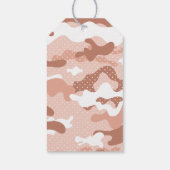 Soft Peach Camouflage Dots Pattern Cadeaulabel (Achterkant)