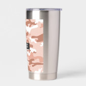 Soft Peach Camouflage Pattern Geïsoleerde Drinkbeker (Links)