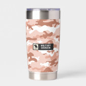 Soft Peach Camouflage Pattern Geïsoleerde Drinkbeker (Voorkant)