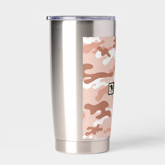 Soft Peach Camouflage Pattern Geïsoleerde Drinkbeker (Rechts)