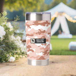 Soft Peach Camouflage Pattern Geïsoleerde Drinkbeker