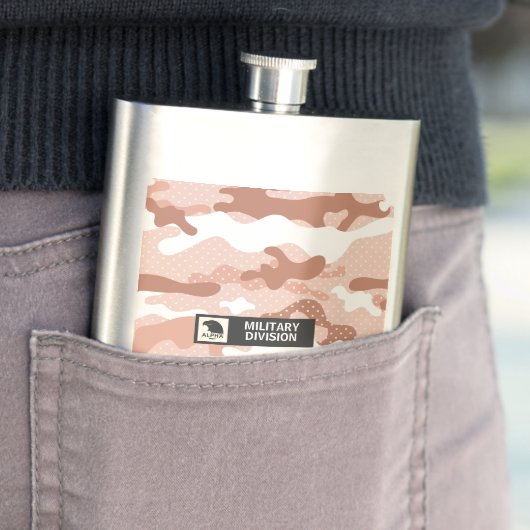 Soft Peach Camouflage Pattern Military  Flacon (Voorbeeld)