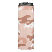 Soft Peach Camouflage Pattern Thermosbeker (Achterkant)