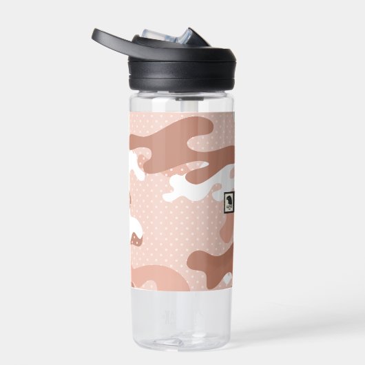 Soft Peach Camouflage Pattern Waterfles (Rechts)