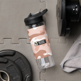 Soft Peach Camouflage Pattern Waterfles