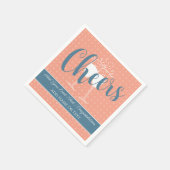 Soft Peach Cheers Papieren servetten (Hoek)