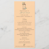 Soft Peach Garden Wedding Menu (Voorkant)