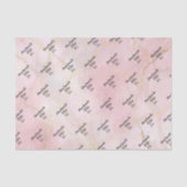 Soft Peach Gold Marble Tissuepapier (Voorkant)