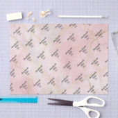 Soft Peach Gold Marble Tissuepapier (Craft)