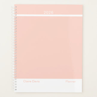 Soft Peach Minimalist Planner