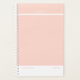 Soft Peach Minimalist Planner