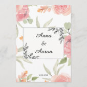 Soft Peach Spring Garden Wedding Menu (Achterkant)