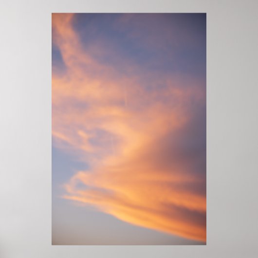 Soft Peach Sunset Sky Poster (Voorkant)