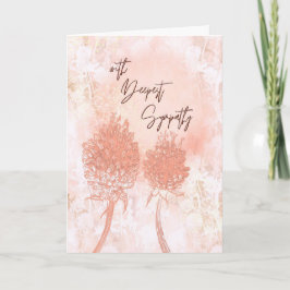 Soft Peach Waterverf Sympathy Card – van onze Fam Kaart