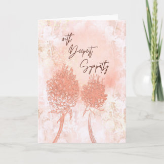 Soft Peach Waterverf Sympathy Card – van onze Fam Kaart