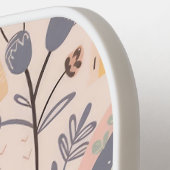 Soft Peach Whimsy Boho Rainbow Floral Gepersonalis Pickleball Paddle (Links Detail)