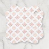 Soft Peachy Blush Damask Bedankjes Labels (Achterkant)