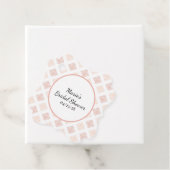Soft Peachy Blush Damask Bedankjes Labels (In situ)