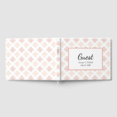 Soft Peachy Blush Damask Gastenboek (Volledig)