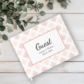 Soft Peachy Blush Damask Gastenboek