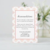 Soft Peachy Blush Damask Informatiekaartje (Staand voorkant)