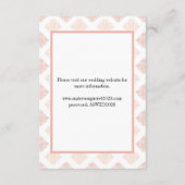 Soft Peachy Blush Damask Informatiekaartje (Achterkant)