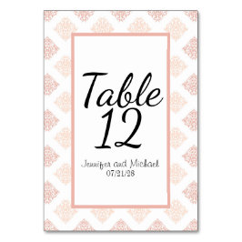 Soft Peachy Blush Damask Kaart