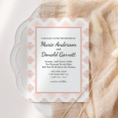 Soft Peachy Blush Damask Kaart