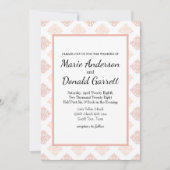 Soft Peachy Blush Damask Kaart (Voorkant)