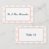Soft Peachy Blush Damask Plaatskaartje (Voorkant / Achterkant)