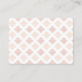 Soft Peachy Blush Damask Plaatskaartje (Achterkant)