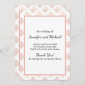 Soft Peachy Blush Damask Programmakaart (Voorkant / Achterkant)