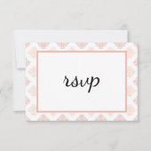 Soft Peachy Blush Damask RSVP Kaartje (Voorkant)