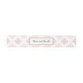 Soft Peachy Blush Damask Uitnodigingen Wikkel (Vlak)