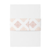 Soft Peachy Blush Damask Uitnodigingen Wikkel (Achterkant Voorbeeld)