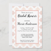 Soft Peachy Blush Damask Vrijgezellenfeest Kaart (Voorkant)