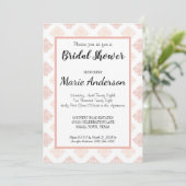 Soft Peachy Blush Damask Vrijgezellenfeest Kaart (Staand voorkant)