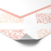 Soft Peachy Blush Damask Wedding Poster (Hoek)