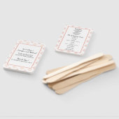 Soft Peachy Blush Damask Wedding Program Handwaaier (Niet-gemonteerd)