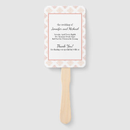 Soft Peachy Blush Damask Wedding Program Handwaaier