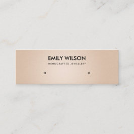 SOFT PEARL BLUSH PEACH STUD EARRING DISPLAY LOGO MINI VISITEKAARTJE