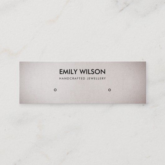 SOFT PEARL BLUSH SILVER STUD EARRING DISPLAY LOGO MINI VISITEKAARTJE (Voorkant)